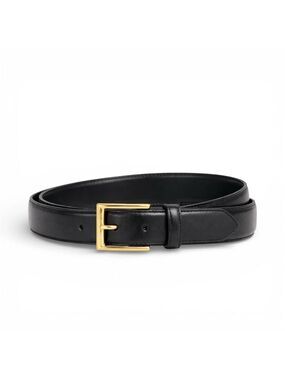 Polo Ralph Lauren Mens Black Italian Leather Belt Gold Buckle Size 40